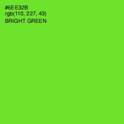 #6EE32B - Bright Green Color Image